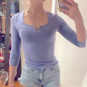 Vero Moda V-Cut Periwinkle Top